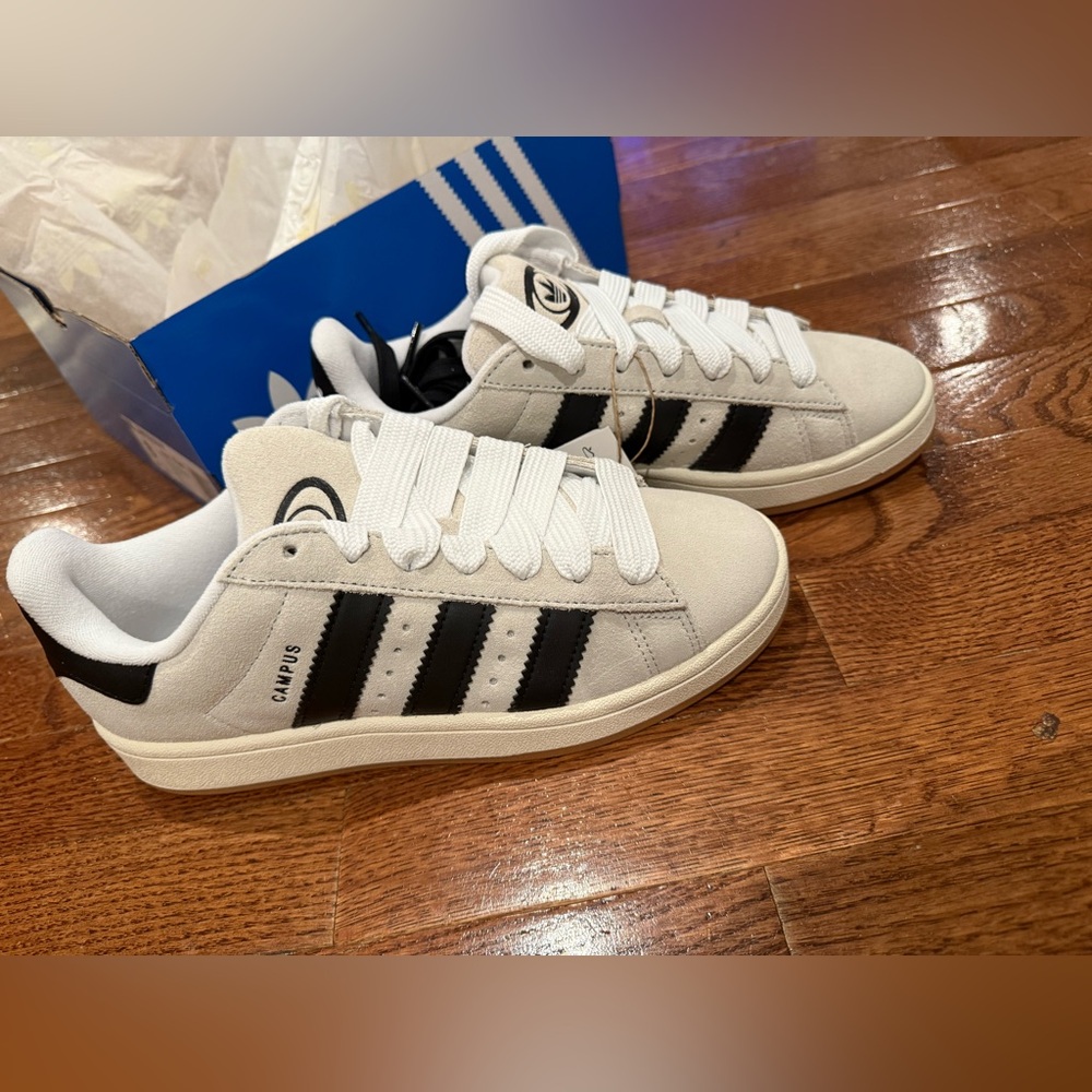 Adidas White and Black Sneakers NWT Campus 00s